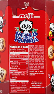 meiji Hello Panda Cookies Filled With Chocolate Creme - 2 Oz - Image 3