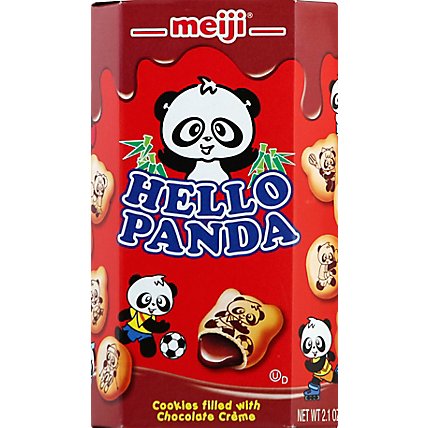 meiji Hello Panda Cookies Filled With Chocolate Creme - 2 Oz - Image 1