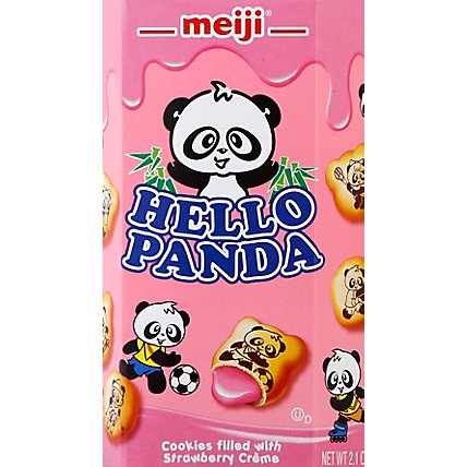 Meiji Hello Panda Biscuits With Strawberry Cream - 2 Oz - Image 2