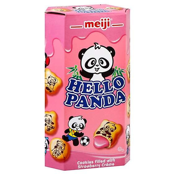 Meiji Hello Panda Biscuits With Strawberry Cream - 2 Oz