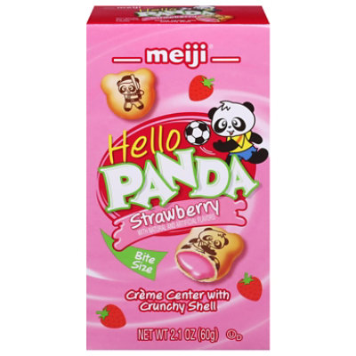 Meiji Hello Panda Biscuits With Strawberry Cream - 2 Oz - Image 1