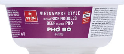 Vifon Pho Rice Noodle Soup Bowl Beef Flavor - 2.4 Oz - Image 2