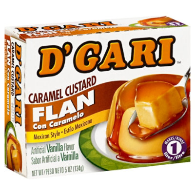 DGari Flan Caramel Custard Mexican Style Vanilla - 5 Oz - Image 1