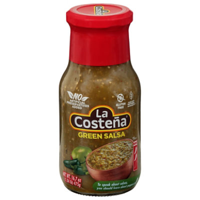 La Costena Salsa Green Mexican Medium Bottle - 16.7 Oz