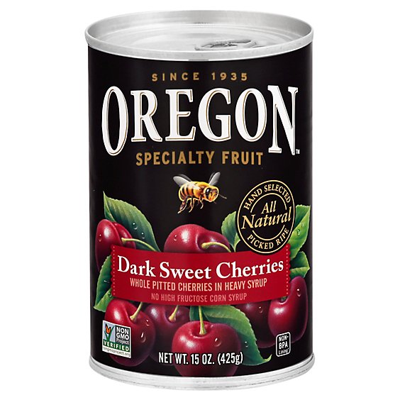 Oregon Fruit Products Pitted Dark Sweet Cherries Heavy Syrup - 15 Oz