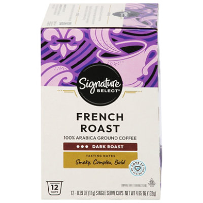 Signature SELECT Coffee Pods Dark Roast French Roast - 12 Count - Image 2