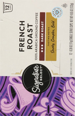 Signature SELECT Coffee Pods Dark Roast French Roast - 12 Count - Image 4