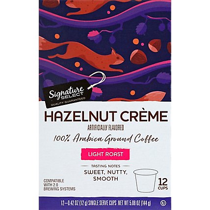 Signature SELECT Coffee Pods Light Roast Hazelnut - 12-0.42 Oz - Image 2