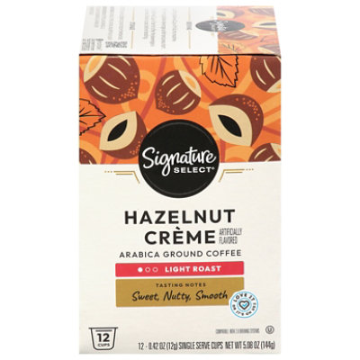Signature SELECT Coffee Pods Light Roast Hazelnut - 12-0.42 Oz