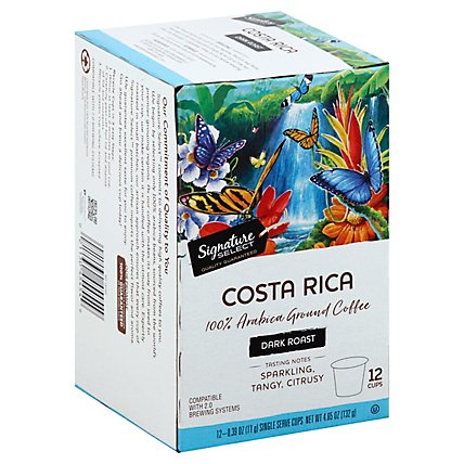Signature SELECT Coffee Pods Dark Roast Costa Rica - 12-0.39 Oz - Image 1