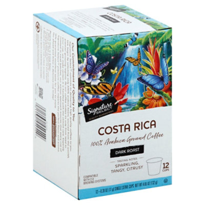 Signature SELECT Coffee Pods Dark Roast Costa Rica - 12-0.39 Oz - Image 1