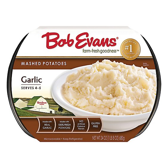 Bob Evans Mashed Potatoes Garlic - 24 Oz