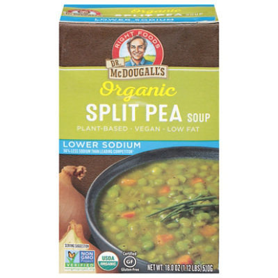 Dr. McDougalls Soup Organic Gluten Free Split Pea Lower Sodium - 17.6 Oz - Image 3