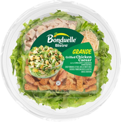 Bonduelle Bistro Grande Grilled Chicken Caesar Salad Bowl with Creamy Caesar Dressing - 12 Oz - Image 1