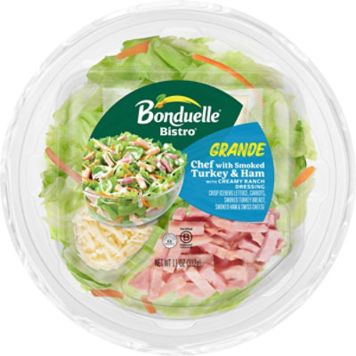 Bonduelle Bistro Grande Chef with Smoked Turkey & Ham with Creamy Ranch Dressing - 11 Oz - Image 1