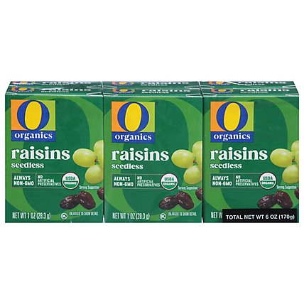 O Organics Organic Raisins Seedless Pack - 6 Count - Image 1