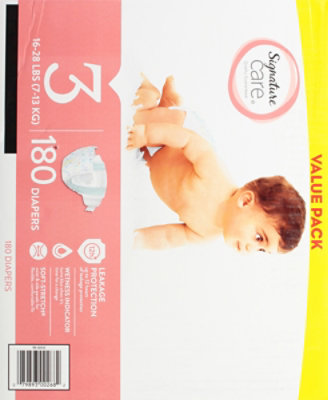 Signature Select/Care Premium Baby Diapers Size 3 - 180 Count - Image 5