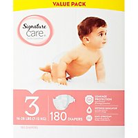 Signature Care Premium Baby Diapers Size 3 - 180 Count - Image 2