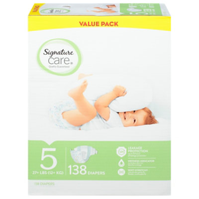 Signature Select/Care Premium Baby Diapers Size 5 - 138 Count - Image 4