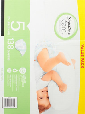 Signature Select/Care Premium Baby Diapers Size 5 - 138 Count - Image 5