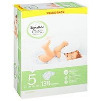 Signature Care Premium Baby Diapers Size 5 - 138 Count - Image 1