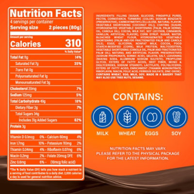 Marinela Choco Roles Pineapple and Creme Filled Snack Cakes with Chocolate Coating - 8 Count - Image 5