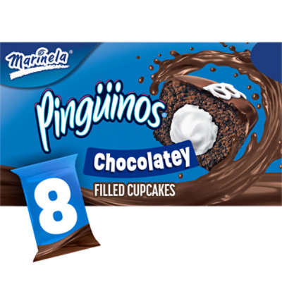 Marinela Pinguinos Chocolate Crème Filled Cupcakes - 8 - 11.28 Oz