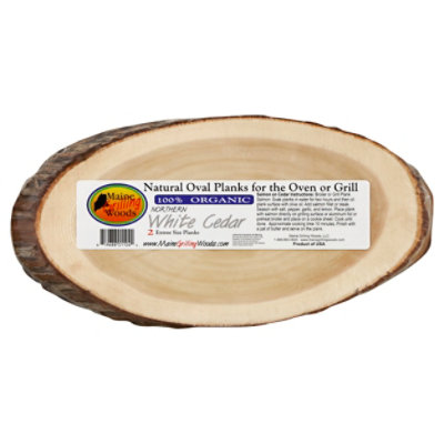 White Cedar Large Oval Plank - 2 Package