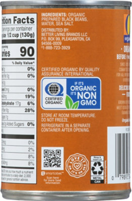 O Organics Beans Refried Black Fat Free Can - 16 Oz - Image 5