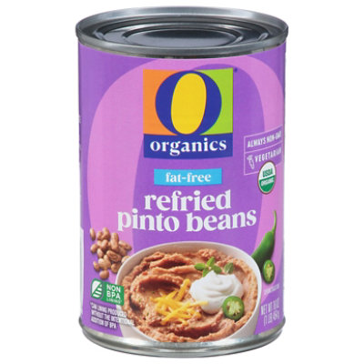 O Organics Beans Refried Pinto Fat Free Can - 16 Oz - Image 1
