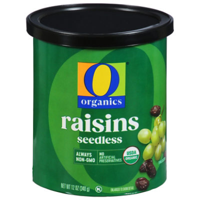 O Organics Seedless Raisins Can - 12 Oz