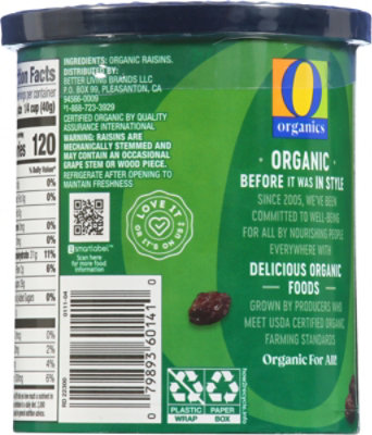 O Organics Raisins Seedless Can - 12 Oz - Image 5