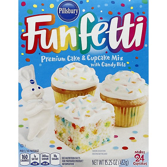 Pillsbury Funfetti Cake Mix Premium With Candy Bits - 15.25 Oz