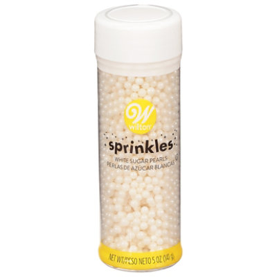 Wilton Sprinkles White Sugar Pearls - 5 Oz