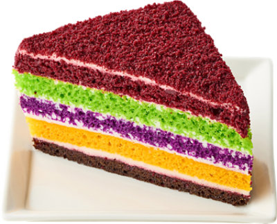 Slice Rainbow Velvet Cake - Each - Image 1