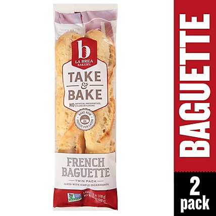 La Brea Bakery Take & Bake Bread French Baguette Twin Pack - 12 Oz - Image 2