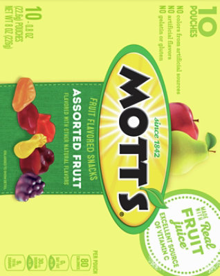 Motts Fruit Flavored Snacks Medleys Assorted Fruit Pear & Apple Juice Concentrates - 10-0.8 Oz - Image 6