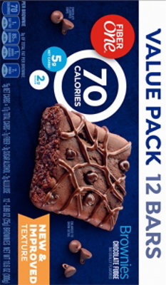 Fiber One Brownies 70 Calories Chocolate Fudge - 12-0.89 Oz - Image 6