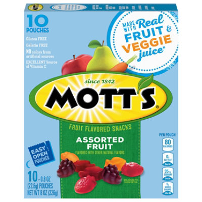 Motts Fruit Flavored Snacks Medleys Assorted Fruit - 10-0.8 Oz