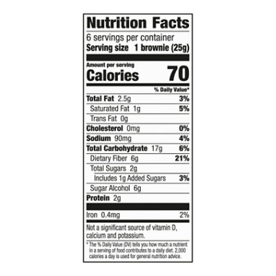Fiber One Brownies 90 Calories Chocolate Chip Cookie Bar - 6-0.89 Oz - Image 3