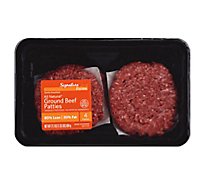 Signature Farms Beef Ground Beef Patties 80% Lean 20% Fat 4 Count - 1.33 Lb