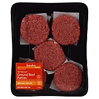 Signature Farms Beef Ground Beef Patties 80% Lean 20% Fat 10 Count - 2.5 Lb - Image 1