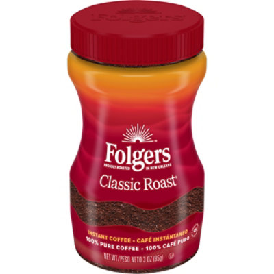 Folgers Coffee Instant Classic Roast - 3 Oz
