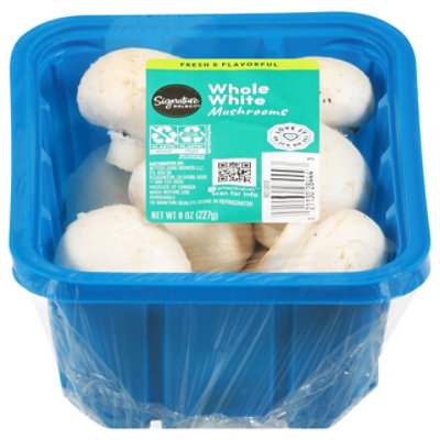 Signature Select Mushrooms White Whole - 8 Oz