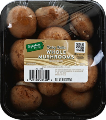 Signature Select/Farms Baby Bella Crimini Brown Whole Mushrooms - 8 Oz - Image 2