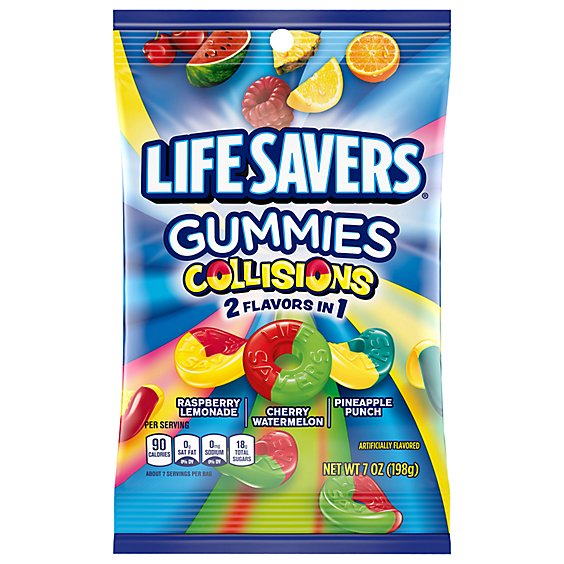 Life Savers Collisions Gummy Candy Bag - 7 Oz