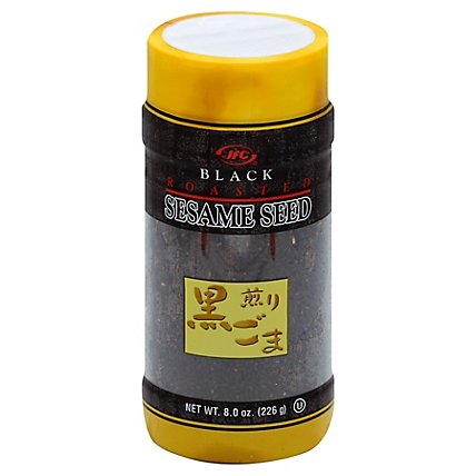 JFC Sesame Seeds Black Roasted - 8 Oz - Image 1