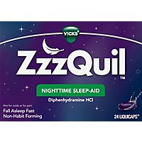 Vicks ZzzQuil Nighttime Sleep Aid Non Habit Forming Fall Asleep Fast - 24 Count - Image 2