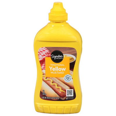 Signature SELECT Mustard Traditional Yellow Bottle - 20 Oz - Image 4