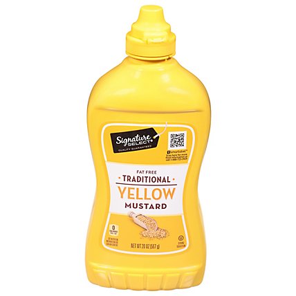 Signature SELECT Mustard Traditional Yellow Bottle - 20 Oz - Image 2